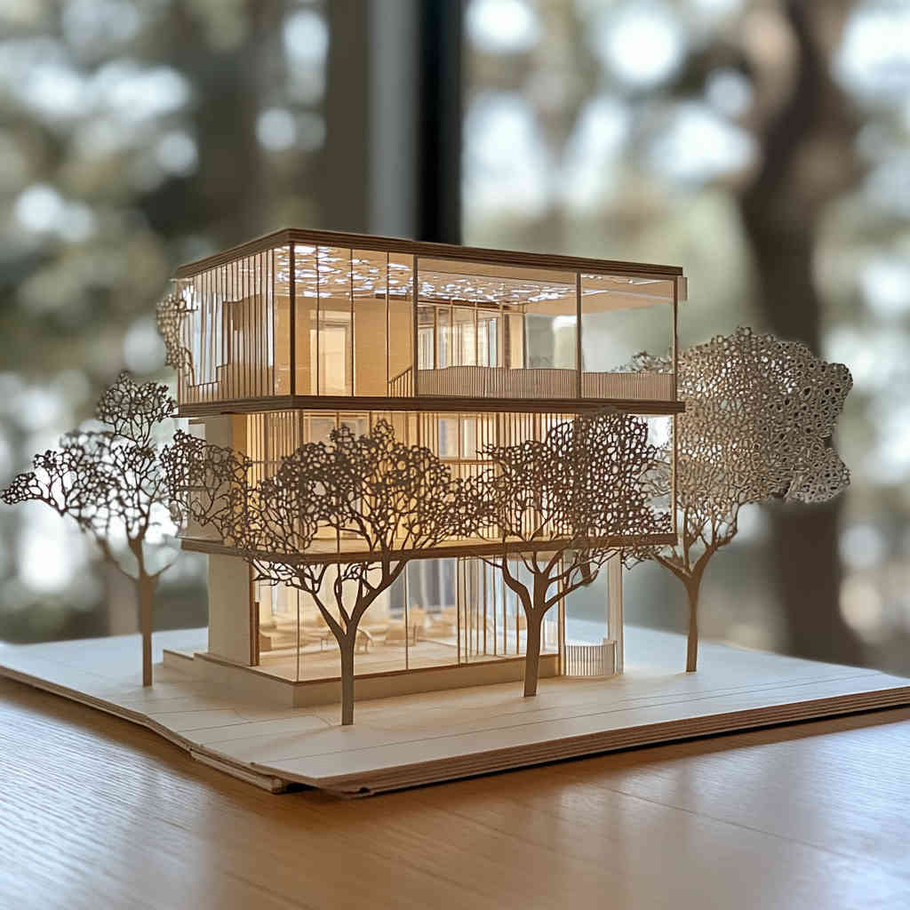 Laser-cut architectural model
